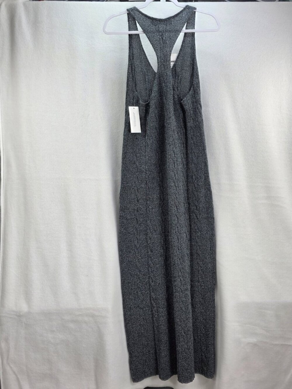 Rumored Lakeville Maxi Dress Size Lg Smoke Heather Gray Knit Racerback NWT - Picture 3 of 7